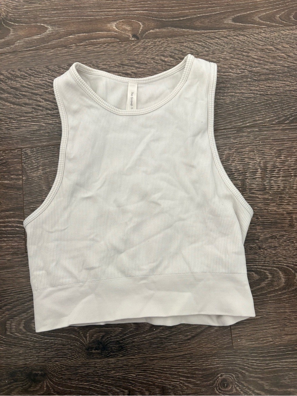 Babaton Aritzia White Crop Tank Top